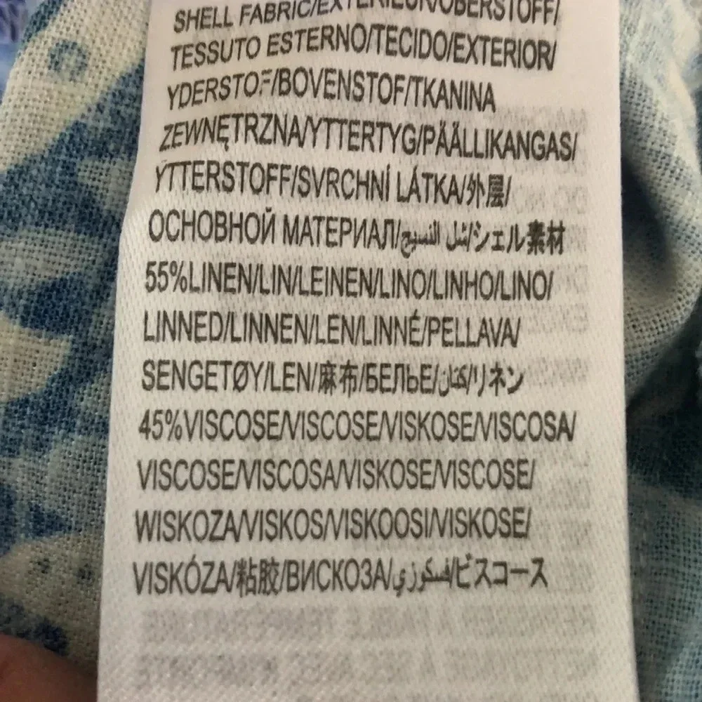 Farm Rio Full of Flowers jumpsuit Sz Medium New with Tags lots of blue - Picture 14 of 15